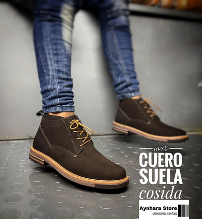 “Botas de Cuero para Caballero Tipo Casual | Confort Premium y Durabilidad”