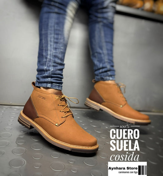 “Botas de Cuero para Caballero Tipo Casual | Confort Premium y Durabilidad”